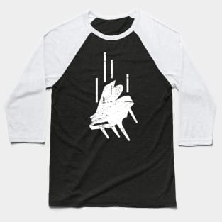 Falling Piano Graphic Baseball T-Shirt